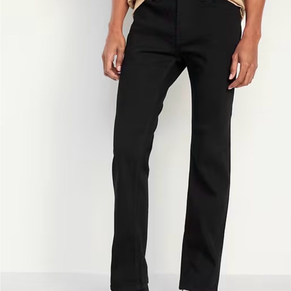 Old Navy Black Straight-Leg Jeans